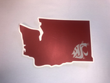 Crimson WSU Cougars Washington State Decal