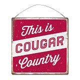 Washington State Large 12x12 Tin Sign "This is Cougar Country"