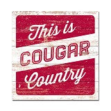 Washington State 17x17 "This is Cougar Country" Wood Sign