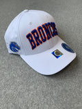White Broncos Adjustable Hat