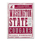 Washington State Cougars Large 12x16 Rectangle Tin Sign