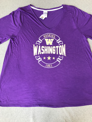 Women's UW Purple Shirt with Circle Logo