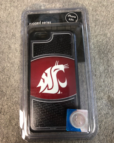 Black and Crimson iPhone case with White Logo
