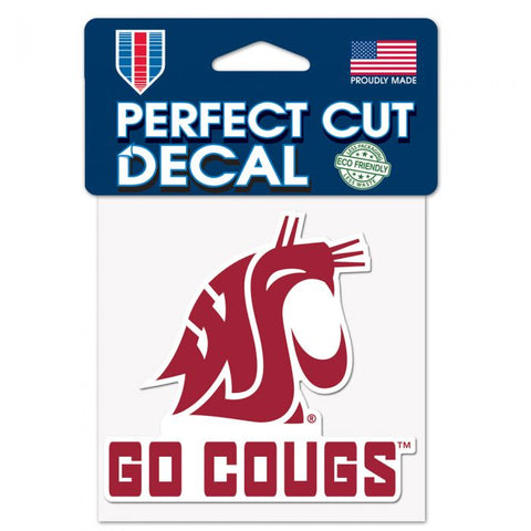 Go Cougs PERFECT CUT COLOR DECAL 4" X 4"