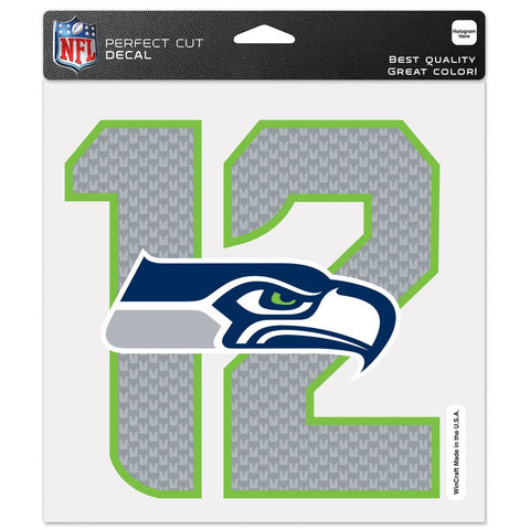 8 X 8 Seattle Seahawks 12 Logo Decal