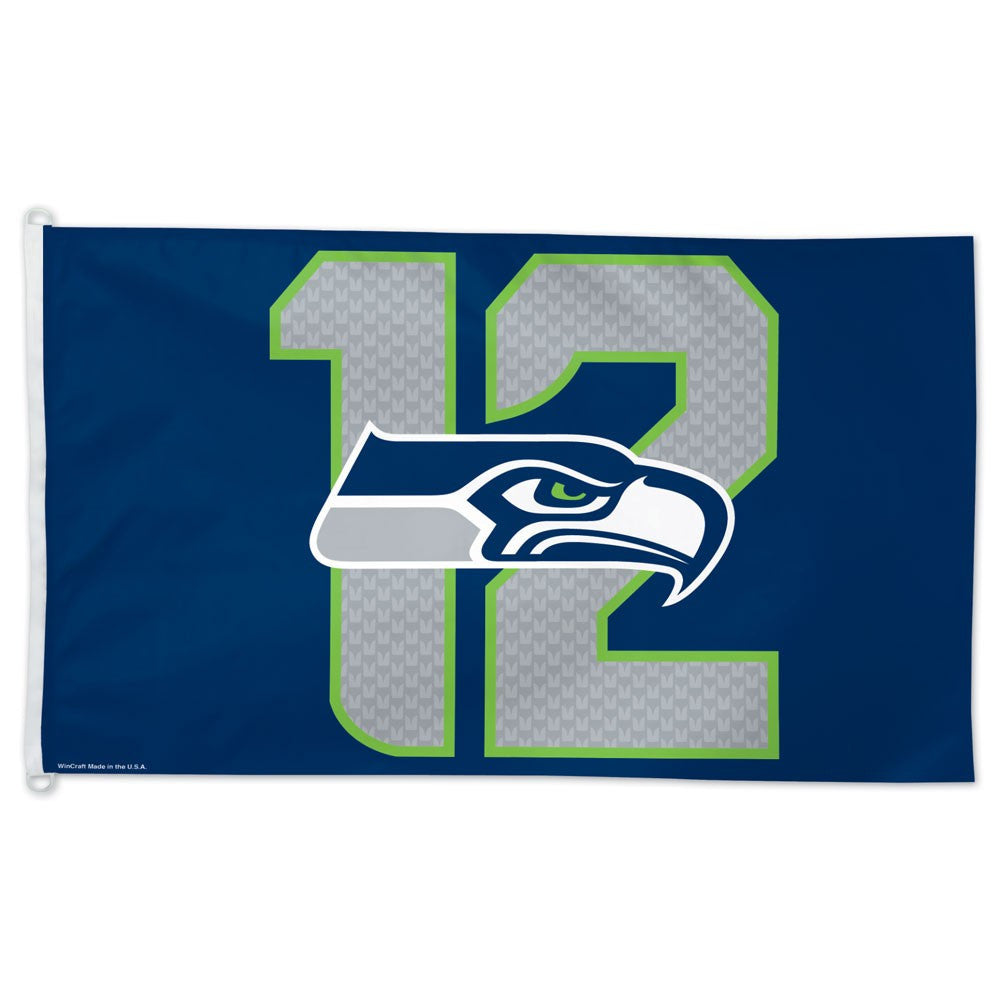 Seattle Seahawks 12 Logo 3' X 5' Flag