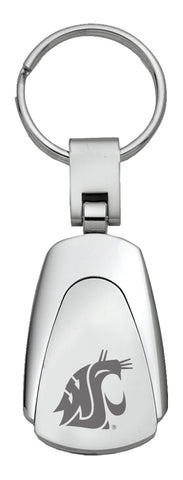 Silver Cougar Logo Keychain