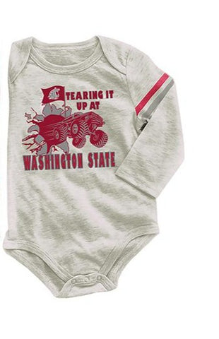 Colosseum Gray "Tearing it Up" Baby Onesie