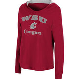 Colosseum Womens Crimson WSU Cougars Logo Hoodie