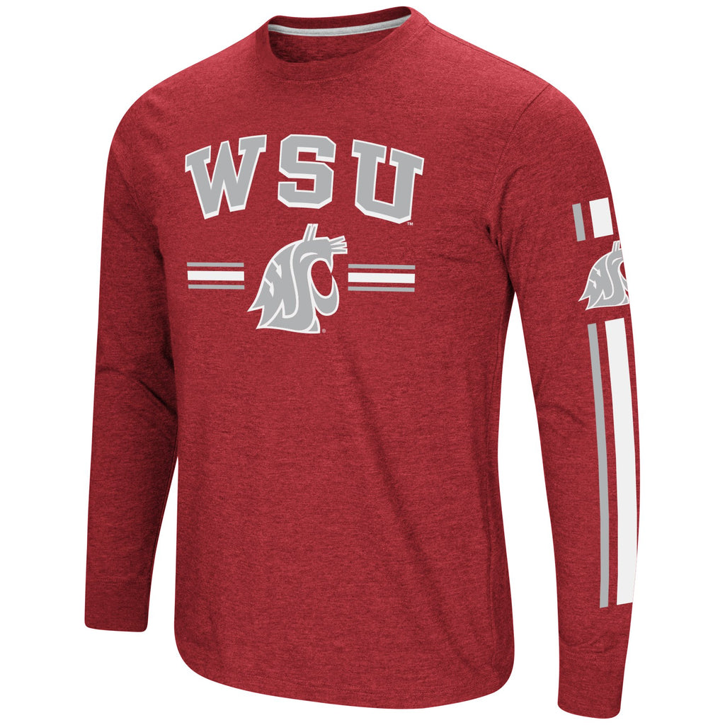 Men's Long Sleeve WSU Cougars Crimson Shirt – Cougarwear