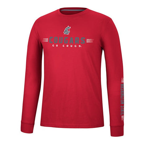 Colosseum Mens Long Sleeve GO COUGS Tee