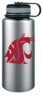 Matte Grey WSU Cougars Water Bottle