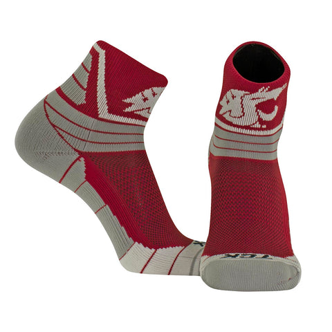 TCK Performance High Ankle WSU Crimson Socks