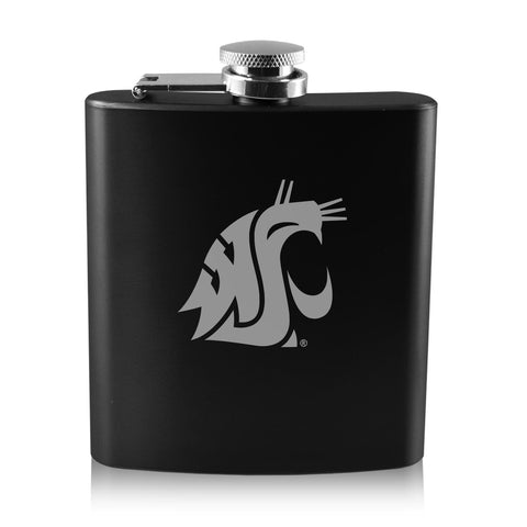 LXG Black Engraved WSU Flask