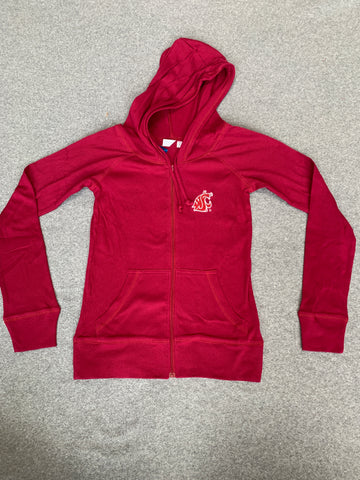 Womens District Thread Embroidered Full Zip Hoodie