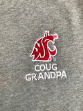 Gray 1/4 zip Coug Grandpa sweatshirt