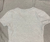 Ladies Light Grey WSU V-Neck T-Shirt