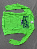 Neon Green Girls Seahawks Crewneck Sweatshirt