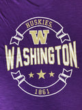 Women's UW Purple Shirt with Circle Logo
