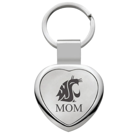 LXG Silver Grandma Engraved Heart Keychain