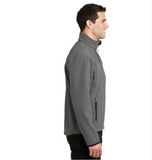 Mens Glacier Soft Shell Grey Jacket with Embroidered Coug Logo