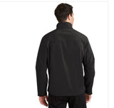 Mens Glacier Soft Shell Black Jacket with Embroidered Coug Logo