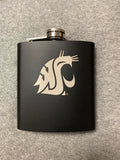 LXG Black Engraved WSU Flask