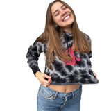 ZooZatz Womens tie-dye cropped sweatshirt