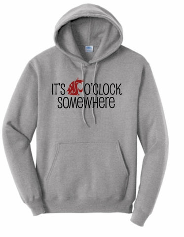 Unisex It's Coug O'Clock Somewhere Grey Sweatshirt