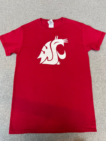 Crimson Short Sleeved T-Shirt with Coug Logo