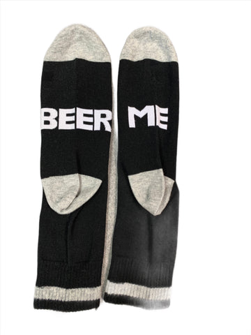 Black and Gray "Beer Me" Socks