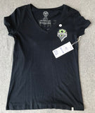Women's Seattle Sounders Black V-Neck T-shirt Size Large