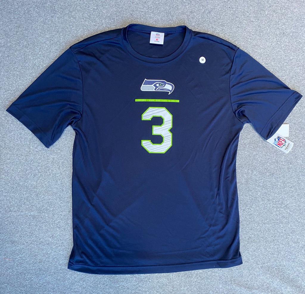 Navy Men's Seattle Seahawks Football Jersey T-Shirt Size Medium – Cougarwear