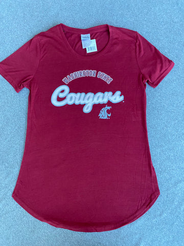 Women's Crimson Washington State Cougars T-shirt