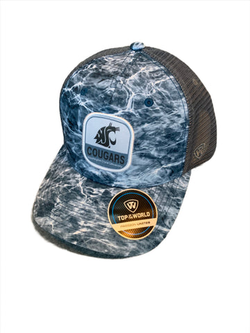 Blue & Gray Washington State Two Tone Adjustable Hat