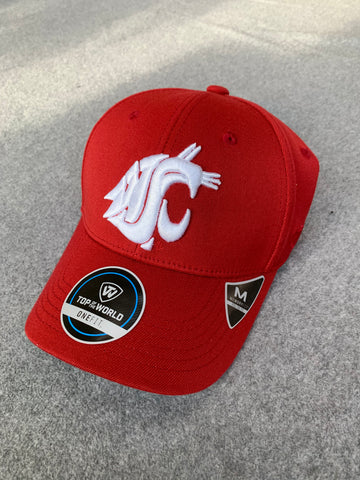 Crimson Washington State University Cougars One Fit Hat