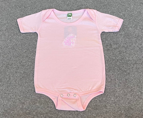 Pink Embroidered Baby Onesie