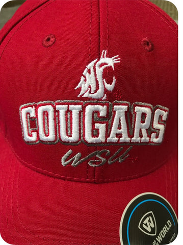 Crimson WSU Cougars Embroidered Hat