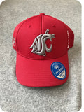 Fitted Crimson and Gray Embroidered Baseball Hat
