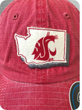 Faded Washington State Cougar Adjustable Hat
