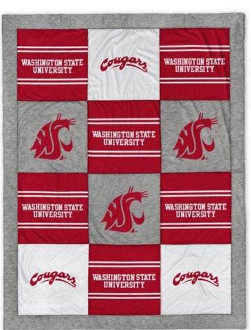 WSU League Brand Quilted Blanket