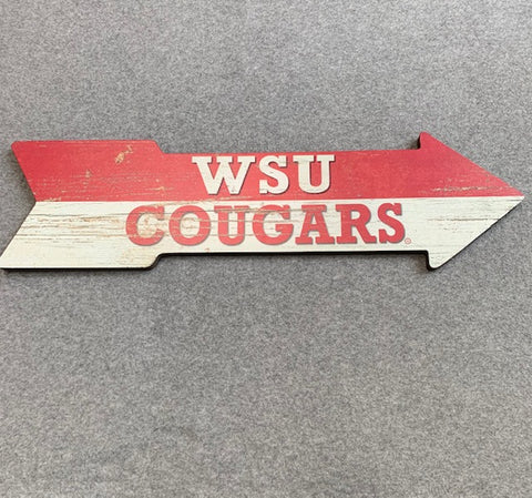 WSU cougars arrow sign