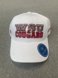 White "WSU COUGARS" Adjustable Hat