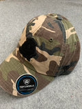 Camo Oregon Ducks Adjustable Hat With Black Duck Logo
