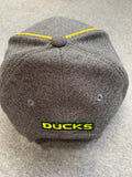 Gray Oregon Ducks Hat With Green Boarder