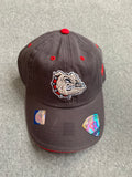 Gray Gonzaga Jeweled Bulldogs Logo Hat