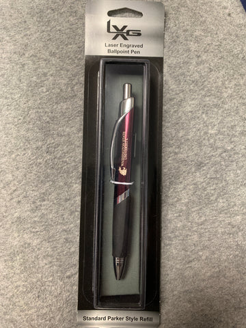 WSU LXG Laser Engraved Ballpoint Silver Twist Pen