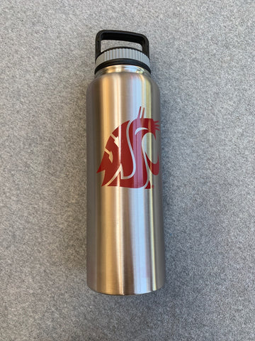 Stainless Steel 32 oz Cougar Logo Water Bottle