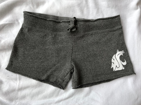 Ladies WSU Grey Cotton Shorts