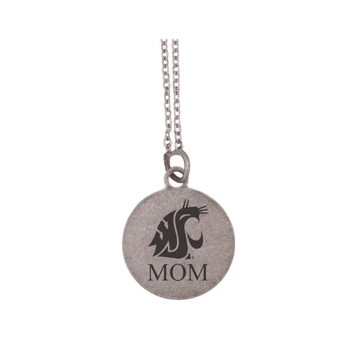 LXG Silver MOM Cirlce Necklace